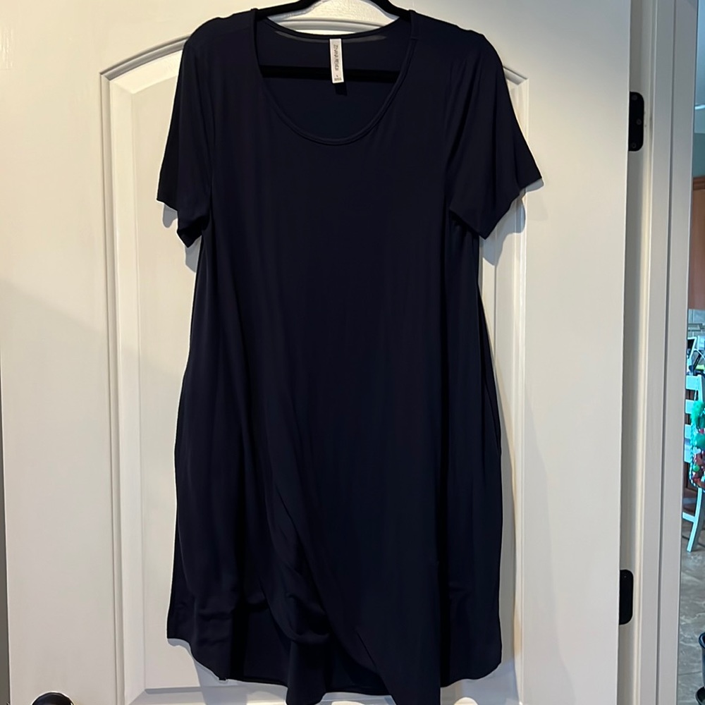 Size large navy blue tunic\above the knee dress